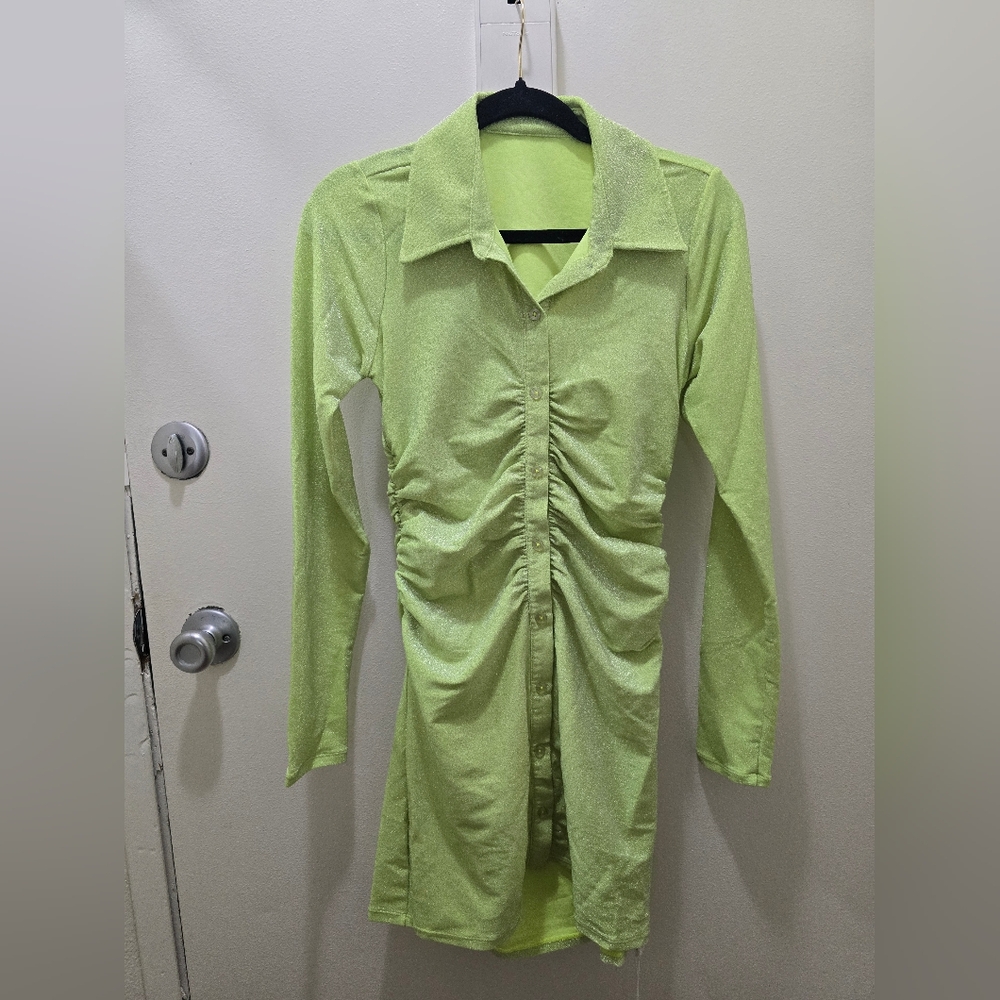 Good American Light Green Long Sleeve Dress - Picture 6 of 9
